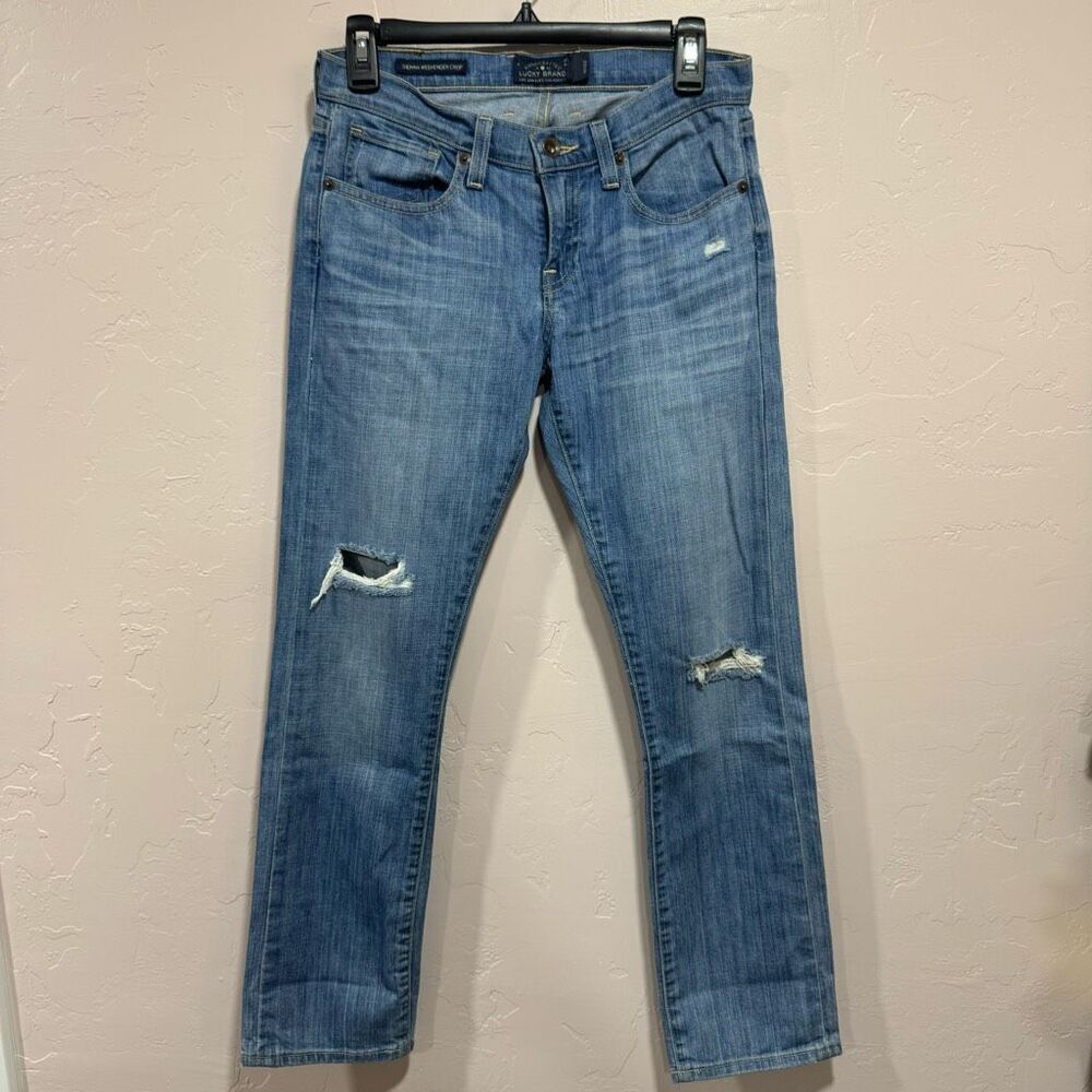 Lucky Brand Jeans Womens 00/24 Blue Weekender Sienna Weekender Crop Denim